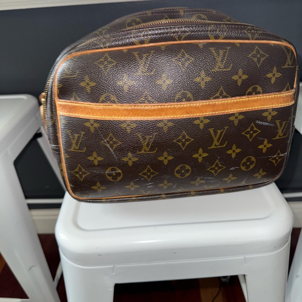 Louis Vuitton Brown and Tan Monogram Shoulder Bag